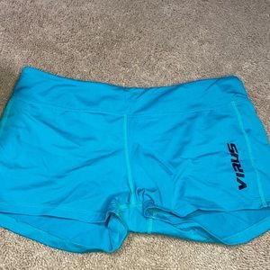 Virus Athletic Compression Shorts Teal Size Large